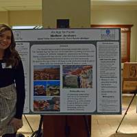 Madison Jacobsen with her research poster